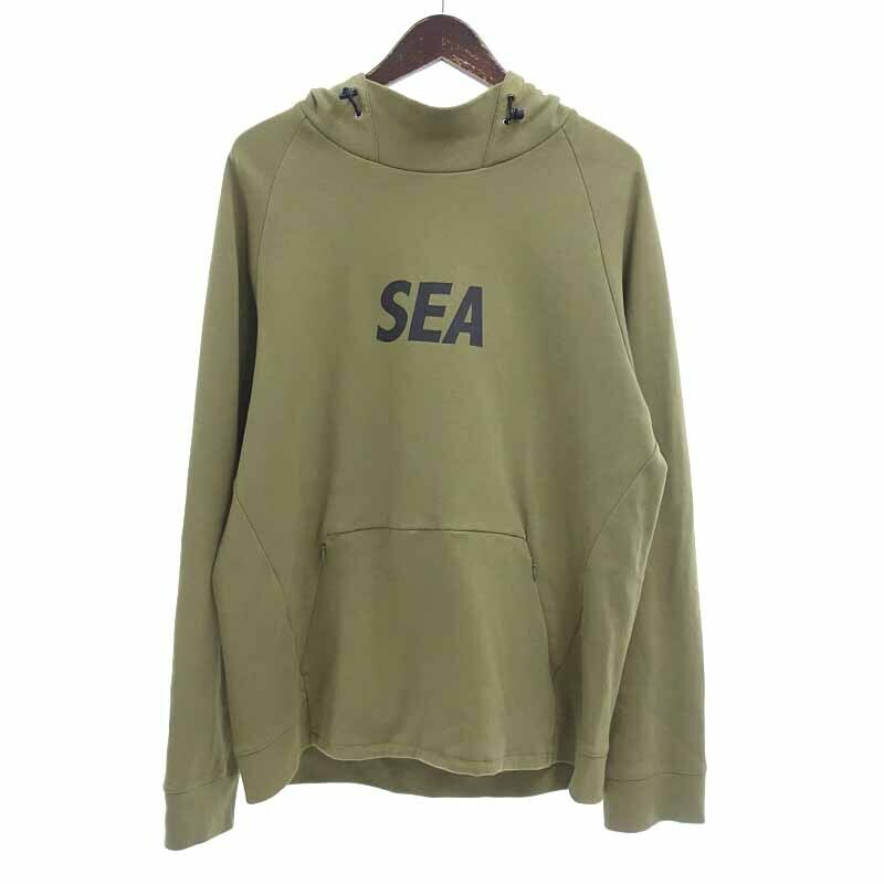 【特別価格】EVERLAST × WIND AND SEA スウェット プルオーバー パーカー カーキ メンズM