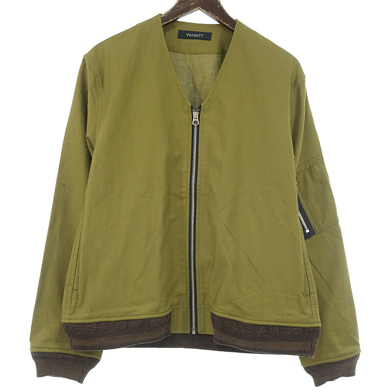 【特別価格】VARDE77 16SS LIGHT V FLIGHT JACKET フライト ジャケット カーキ メンズ1