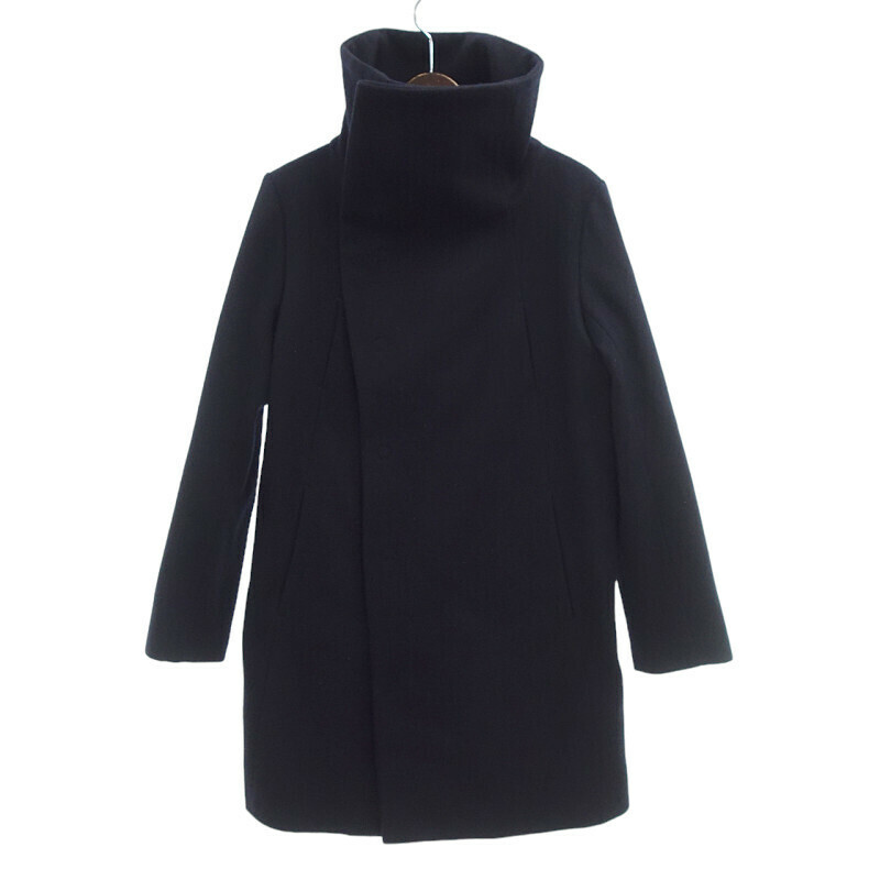 【特別価格】THE VIRIDI-ANNE 14AW High Neck Coat ウール ハイネック コート ブラック メンズ2