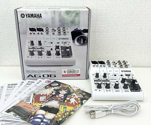 YAMAHA ヤマハ ウェブキャスティングミキサー AG06 オーディオインターフェース ミキシングコンソール USB 6チャンネル 通電確認済み