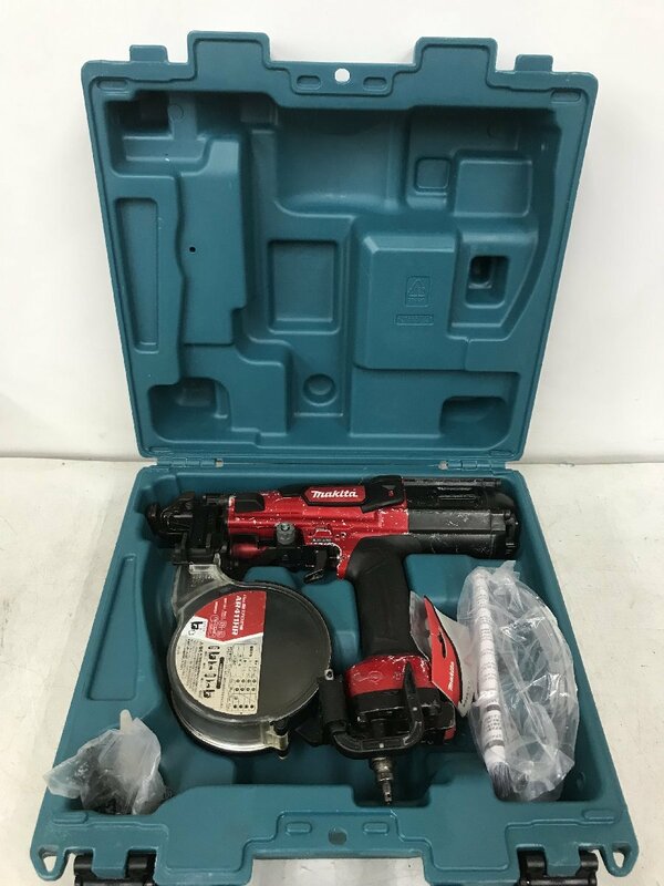 【ジャンク品】★makita(マキタ) 41㎜高圧エアビス打ち機 赤 AR411HR　ITFOKCE80Z3S