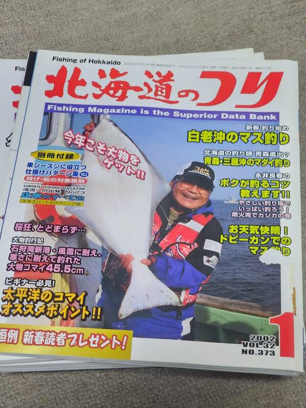 北海道の釣り　２００２年　１月号～１２月号　１月号別冊　１３冊　海釣り　渓流釣り