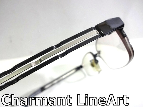 X4D018■本物■ シャルマン ラインアート Charmant LineArt XL1703 日本製 エクセレンスチタン ガンメタリック メガネ 眼鏡 メガネフレーム