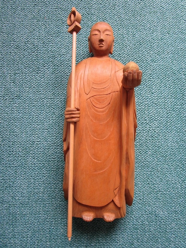 木彫り　地蔵　地蔵菩薩　仏像　ハンドメイド