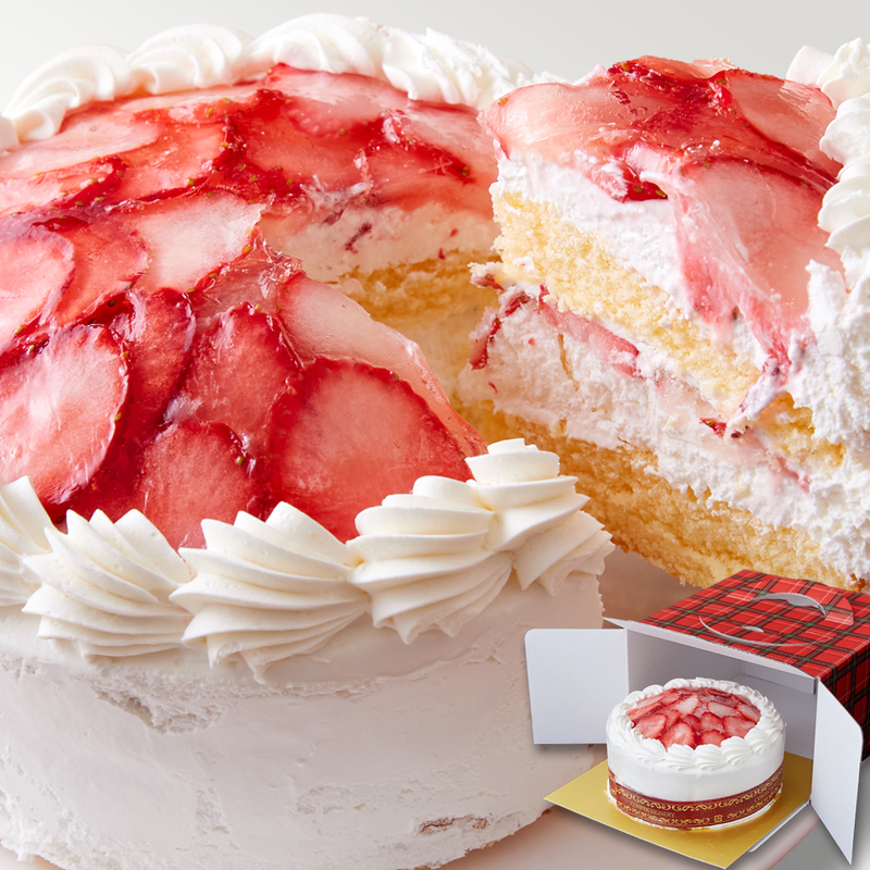 ショートケーキ 生クリーム ストロベリーケーキ イチゴ 苺 いちごのショートケーキ 5号 ホールケーキ 冷凍便 国産 誕生日 記念日 お祝い