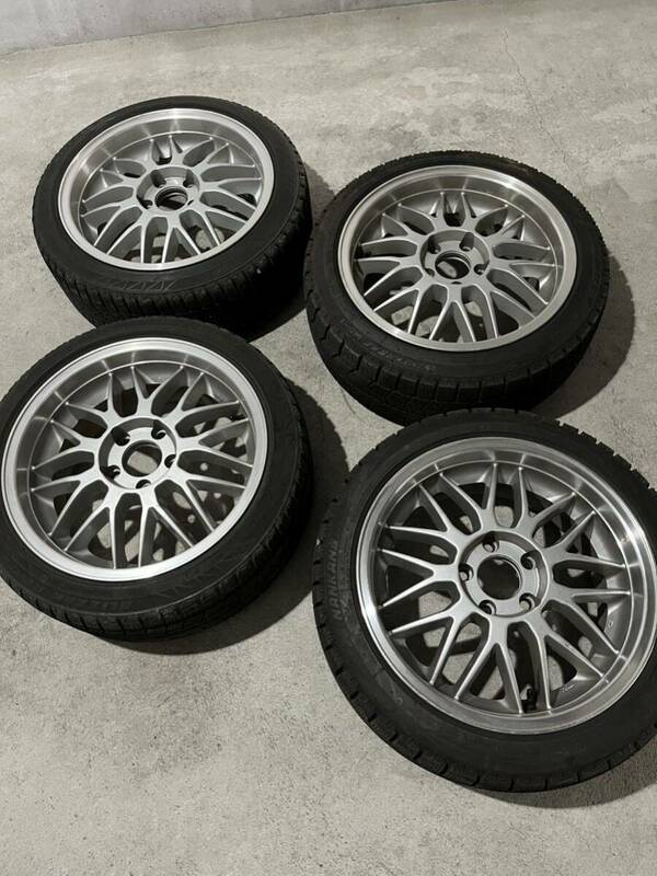 17インチ スタッドレス ホイールセット 17inch 8j +38 114.3 5穴 215/45R17