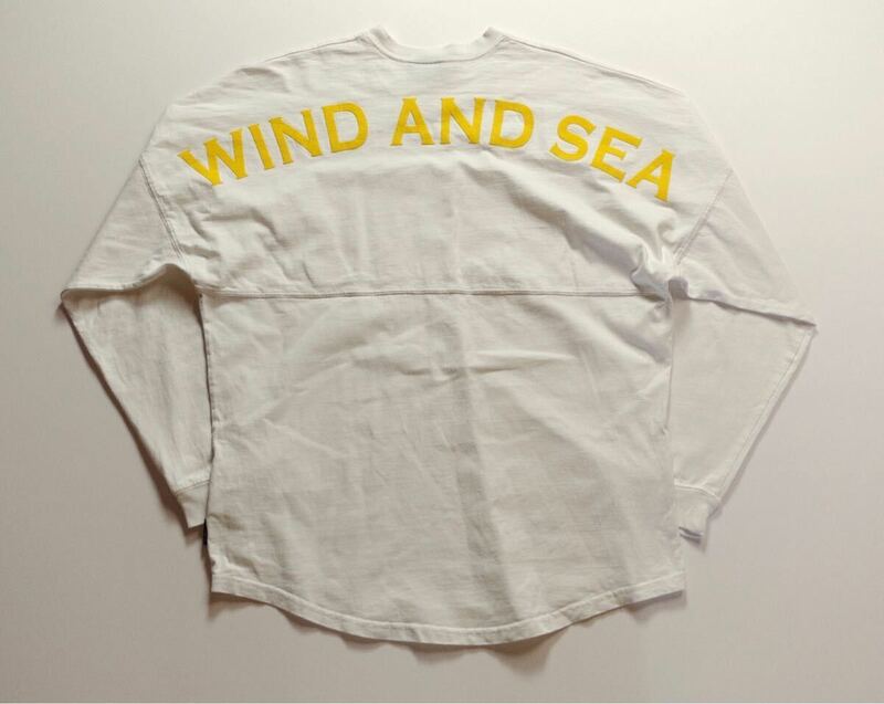 【made in USA】WIND AND SEA フットボール Tシャツ 長袖 カットソー ワイドシルエット spirit jerzey white M ウィンダンシー