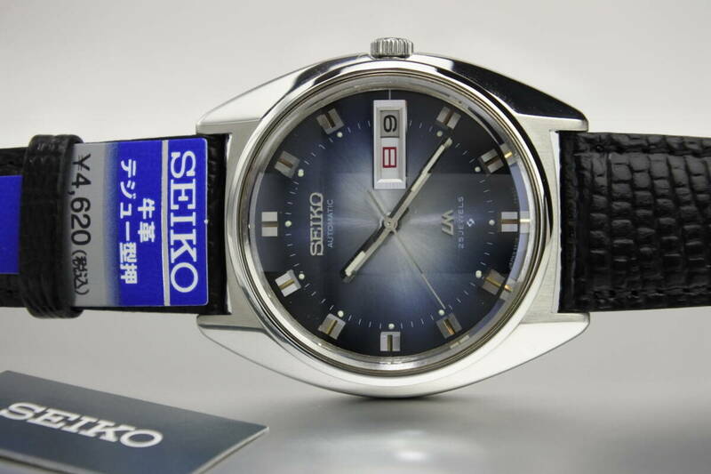 準高級品☆1973年製 SEIKO セイコー ロードマチック 5606-7230　 6面カットガラス ブルー　25石 自動巻紳士腕時計 SEIKOベルト 美品