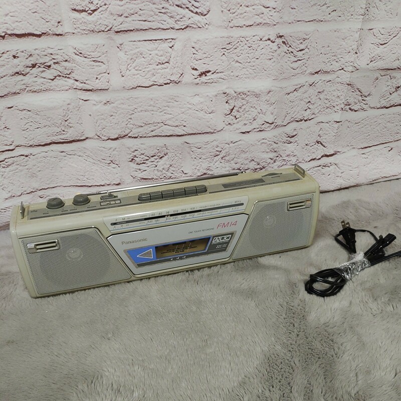 A01115 Panasonic パナソニック　ステレオ　ラジオ　カセットレコーダー　RX-FM 14 ラジカセ　昭和レトロ　ジャンク品