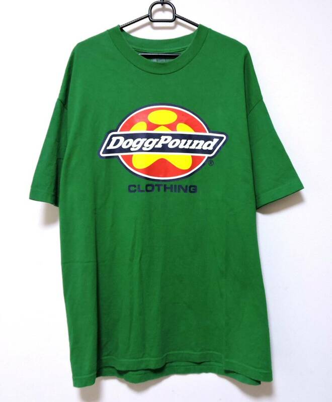 DOGG POUND Tシャツ 緑　メンズ Tシャツ ドッグパウンド 　ストリート HIPHOP ヒップホップ 西海岸　XL