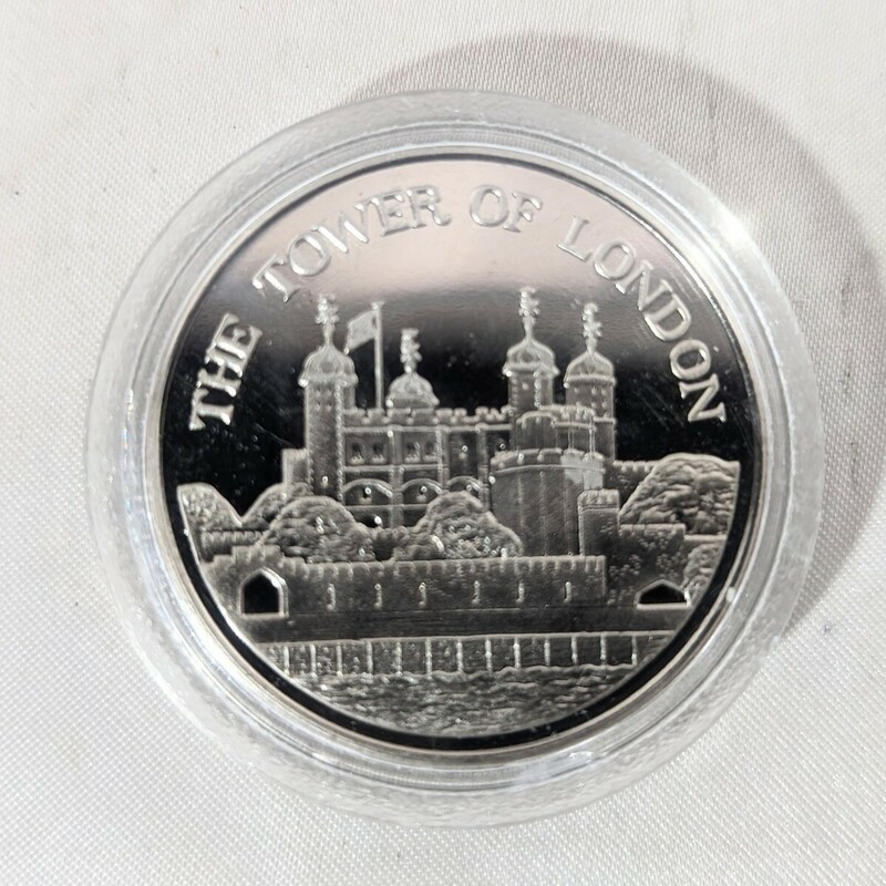 珍品☆★THE TOWER OF LONDON★☆イギリス銀貨 ロンドン ニッケルシルバー 約27g メダル