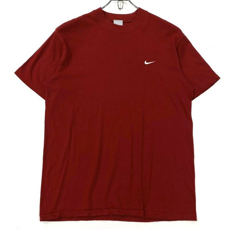 NIKE(ナイキ)半袖Tシャツ 刺繍ロゴ メンズM レッド系