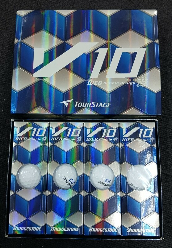 新品未使用　ブリヂストンゴルフボール TOURSTAGEV10 ホワイト VXWX3球×4箱=12球　BRIDGESTONE ゴルフ用品 ホワイト ツアーステージ 