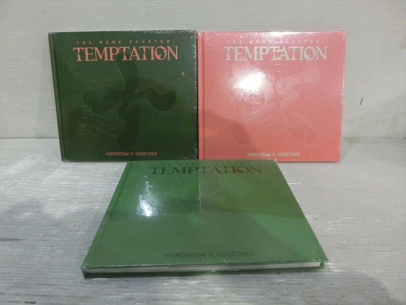 T【F4-34】【60サイズ】▲未開封/TXT 「Temptation」 CDアルバム 3形態セット/K-POP/TOMORROW X TOGETHER