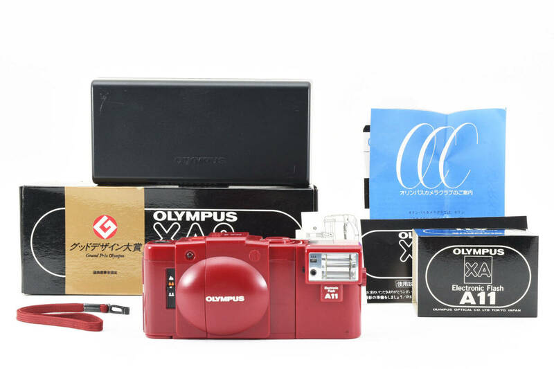 希少色 元箱付 ★極上美品★ OLYMPUS オリンパス XA2 A11 RED 赤 35mm Film Camera (3850)