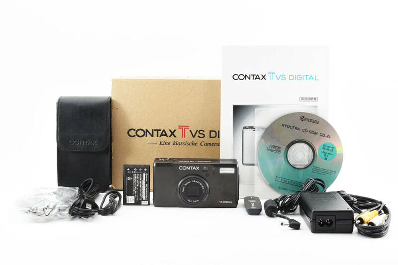 希少 元箱付 ★極上品★ CONTAX TVS DIGITAL デジタル チタンブラック Titanium Black コンパクトデジタルカメラ (3816)