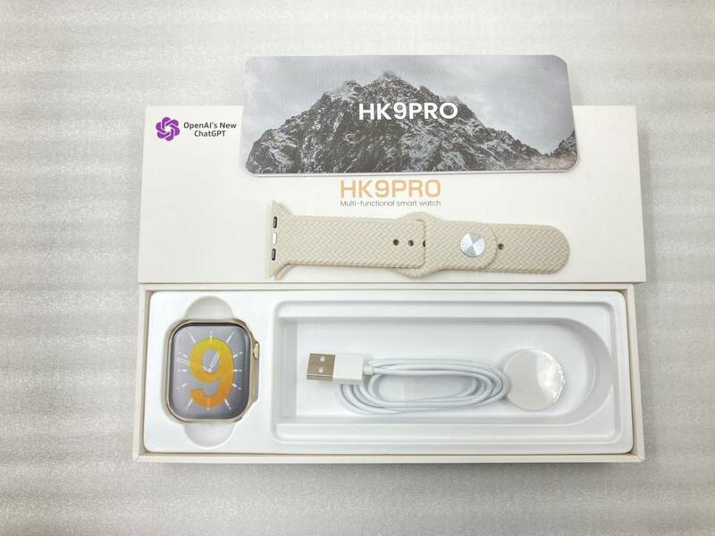 新入荷　●HK9PRO　スマートウォッチ　45mm　日本語 通話 血圧 心拍数 血中濃度　未開封品