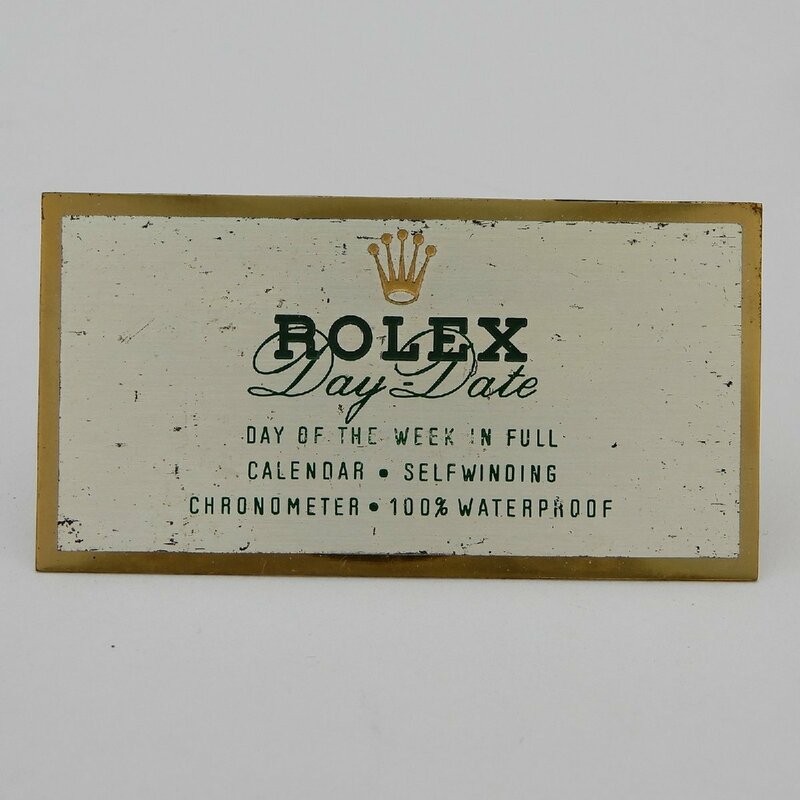 Rolex DayDate 460 / ロレックス 460　デイデイト ディスプレイ　プレート　ノベルティ 金属プレート　横82ｍｍ縦43ｍｍ　vintage rolex