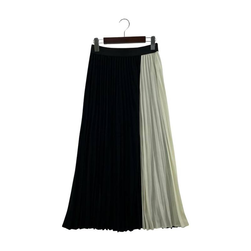 Loungedress ラウンジドレス プリーツ スカート sizeフリー/黒×白×紫 レディース