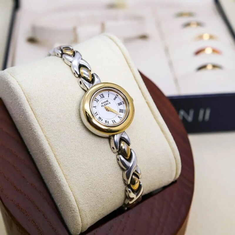 《希少》ANNE KLEIN Ⅱ 腕時計 チェンジベゼル ホワイト ブレスレット