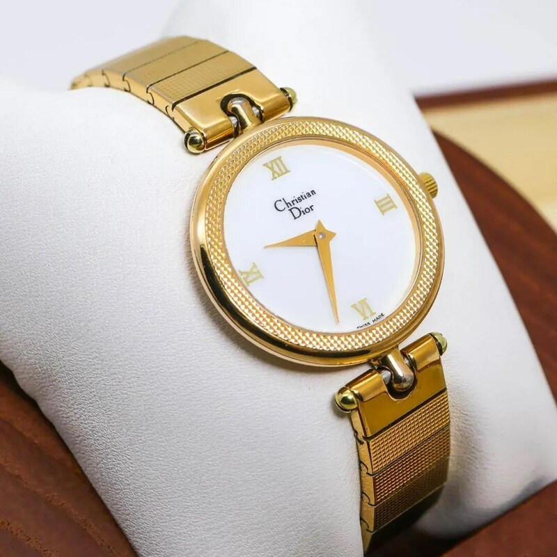◆希少 稼働 Christian Dior 腕時計 新品電池 レディース t