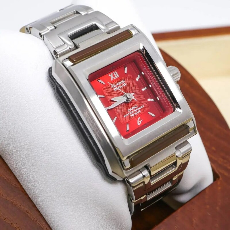 ◆稼働 Baby-G G-MS 腕時計 スクエア レディース 防水 新品電池 f