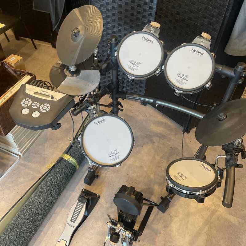 Roland ローランド 電子ドラム V-Drums PD-85 KD8 イス　マットセット　電子ドラムセット 動作確認済み