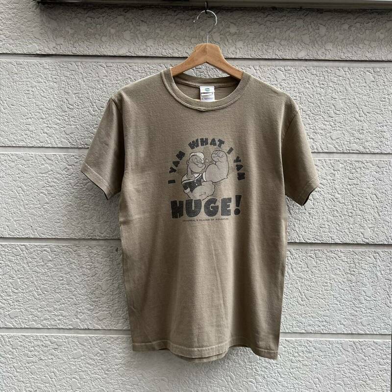 USED USA古着 ポパイ プリントTシャツ 半袖Tシャツ UNIVERSAL Orland's オリーブ カーキ アメリカ古着 vintage ヴィンテージ Sサイズ