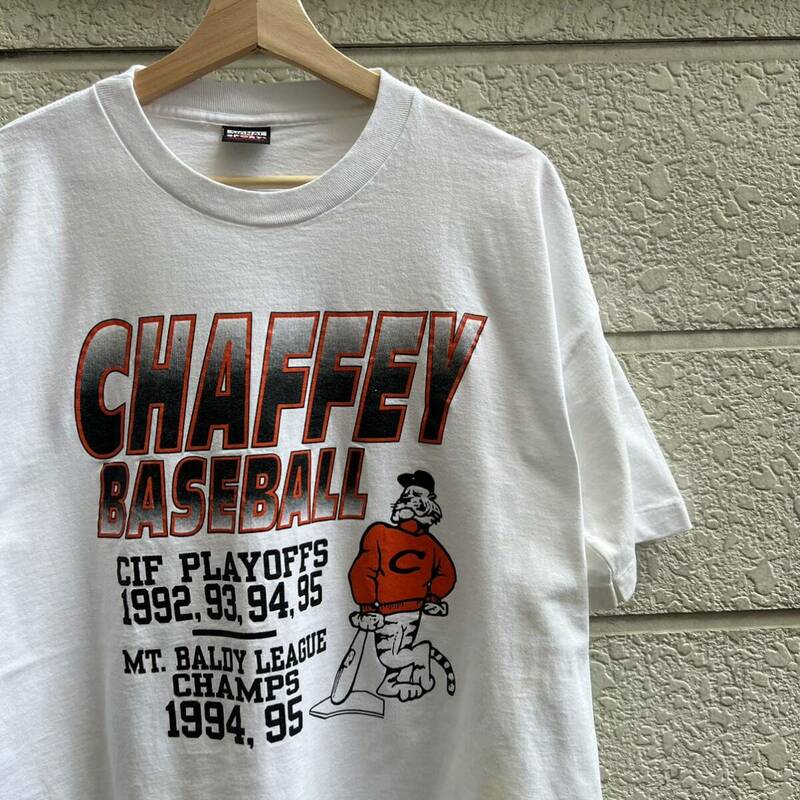 90s USA製 白 プリントTシャツ 半袖Tシャツ SIGNAL シグナル 野球 アメリカ製 古着 vintage ヴィンテージ XLサイズ