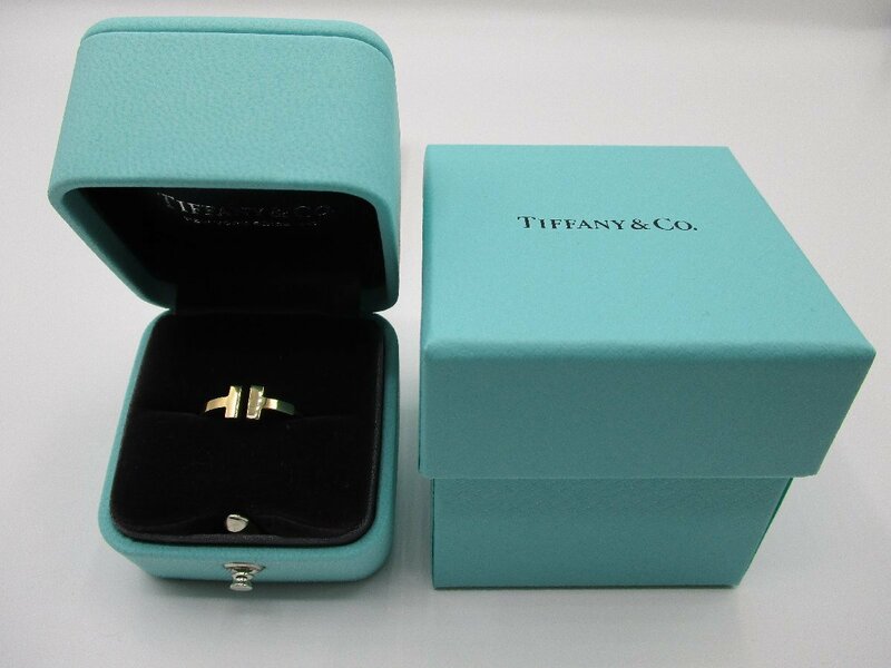 7.5号【新品未使用】23年1月購入品　ティファニー　TIFFANY　Tワイヤー　リング・指輪　750(K18)　イエローゴールド