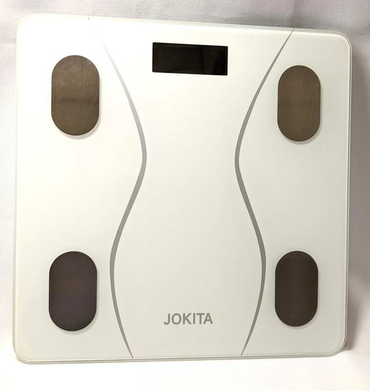 JOKITA Smart Body Fat Scale 体重計 ホワイト サイズ：260×260×25mm 天板：強化ガラス 体脂肪率などの項目も測定できる