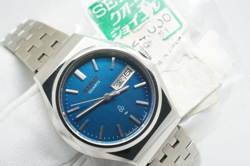 D36●作動良好 未使用デッドストック SEIKO セイコー ジョイフル 2623-0080 1978年製 デイデイト レディース腕時計 シルバー クォーツ