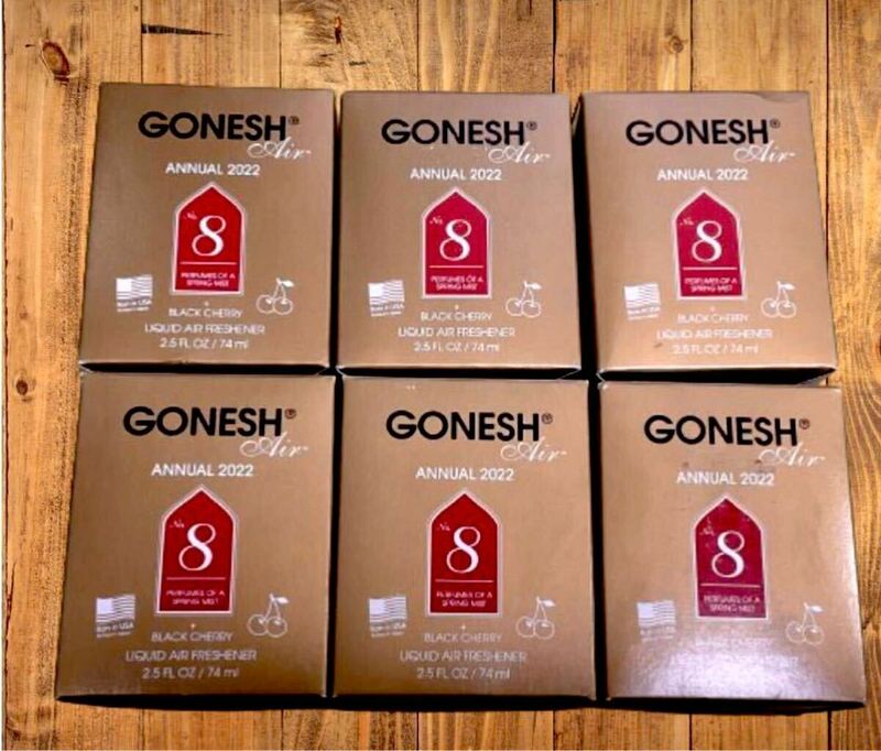 ガーネッシュ GONESH 2022年限定ボトル NO.8 ブラックチェリー アニュアル リキッド エアフレッシュナー 芳香剤 6個セット