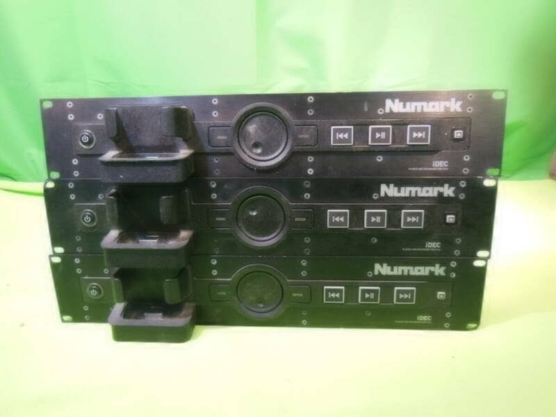 w240405-013A5 Numark IDEC ラックマウントiPodプレーヤー&レコーダー 3台 通電のみ確認済 iPodドック レコーダー 個人