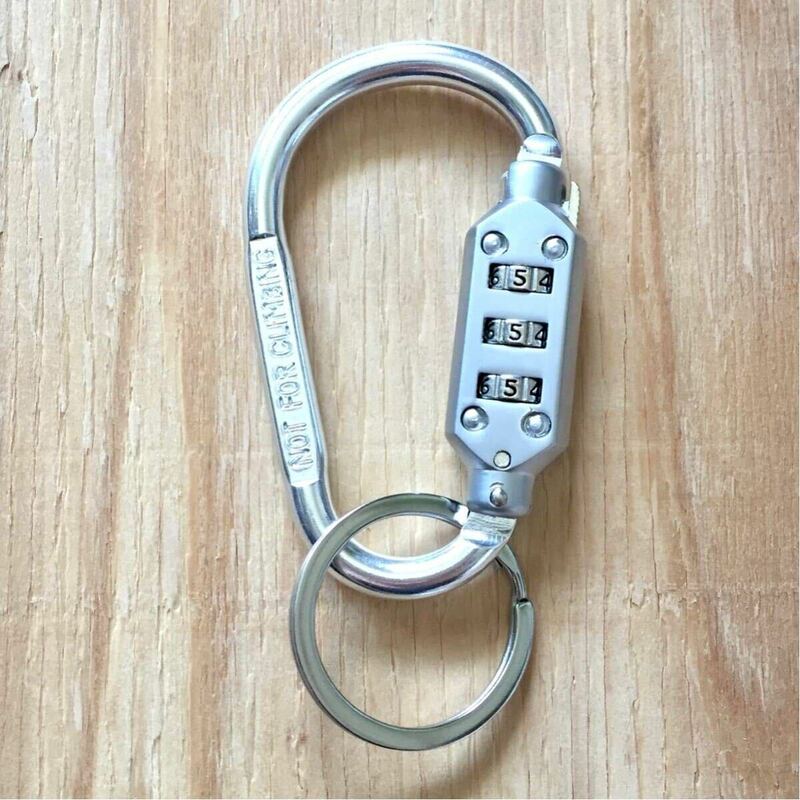 未使用 BEAMS Number lock Carabiner Keyholder ビームス ナンバーロック式カラビナ キーホルダー 施錠 日本製 MADE IN JAPAN EDC SECURITY