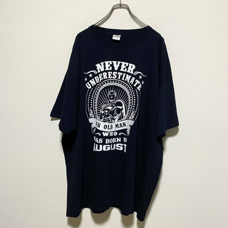 アメリカ古着　AN OLD MAN　半袖　Tシャツ　ビッグプリント　ビッグサイズ　3XL コットン　クルーネック　【I39】