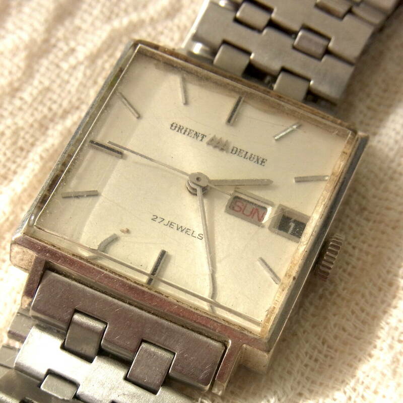ORIENT AAA DELUXE／S 19503／メンズ腕時計／27石／デイデイト／昭和レトロ