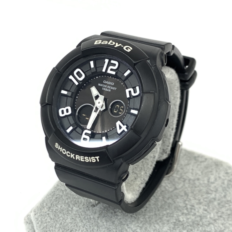 良好◆CASIO カシオ ベビーG 腕時計 ◆BGA132 ブラック SS×ラバー レディース ウォッチ watch