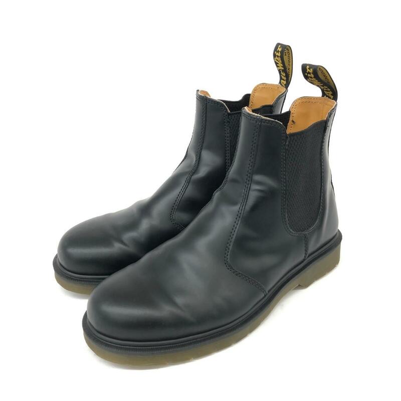 良好◆Dr.Martens ドクターマーチン ショートブーツ UK8◆ ブラック レザー サイドゴア 2976 メンズ 靴 シューズ boots ワークブーツ