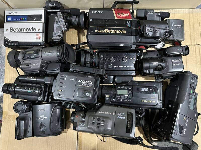 ビデオカメラ デジタルビデオカメラ SONY SHARP Panasonic Canon など メーカーモノ 大量 まとめ売り BETA miniDV Hi8 など 対応