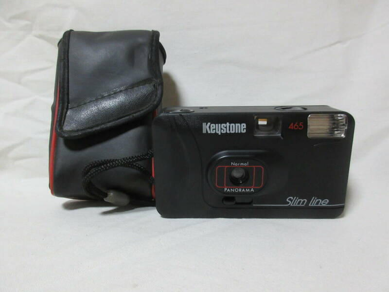 ◆動作品　Keystone /キーストーン コンパクトトイカメラ 　Slim Line 465　軽量　ソフトケース付き
