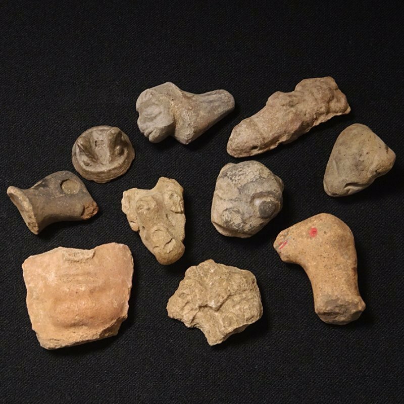 慶應◆アンデス文明の遺産 発掘出土した残欠土器などまとめて 合計10点 プリミティブアート副葬品土偶神像⑩