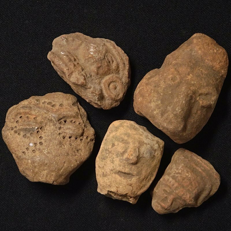 慶應◆アンデス文明の遺産 発掘出土した残欠土器などまとめて 合計5点 プリミティブアート副葬品土偶神像⑧