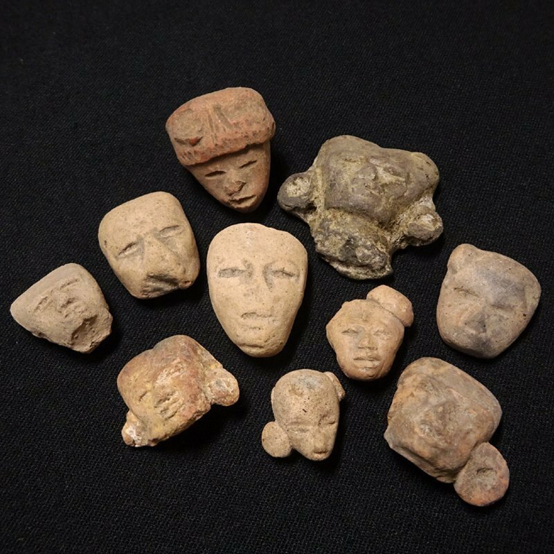 慶應◆アンデス文明の遺産 発掘出土した残欠土器などまとめて 合計10点 プリミティブアート副葬品土偶神像⑬