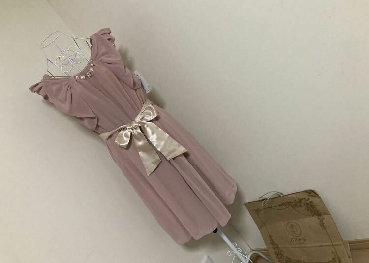 アクシーズファム☆ネックレス付2wayドレス、ワンピース☆紙タグ付き新品　アワピンク