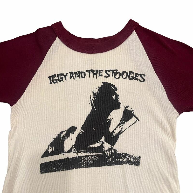 ビンテージ 70’s 80’s ラグラン　Tシャツ Tee バンド ロックIGGY AND THE STOOGES 古着 vintage