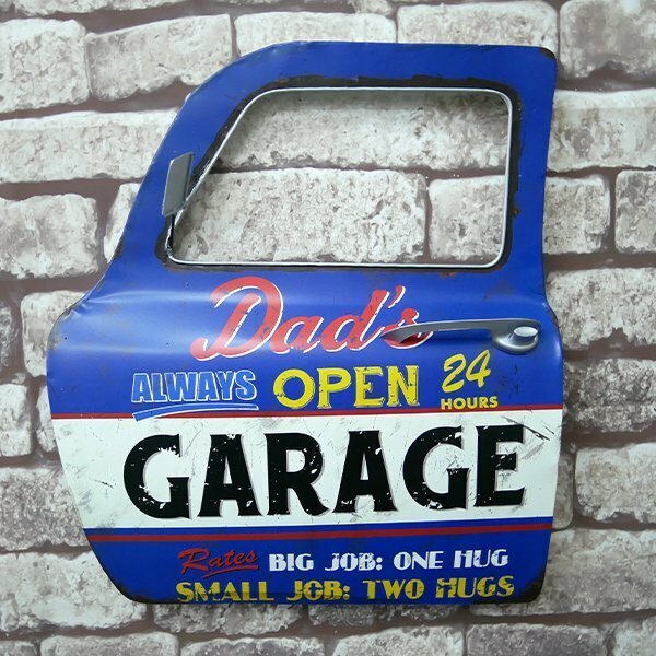 ●アメリカンレトロ ドア型プレート ブリキ アメリカ雑貨 壁掛け OPEN GARAGE オープンガレージ 04