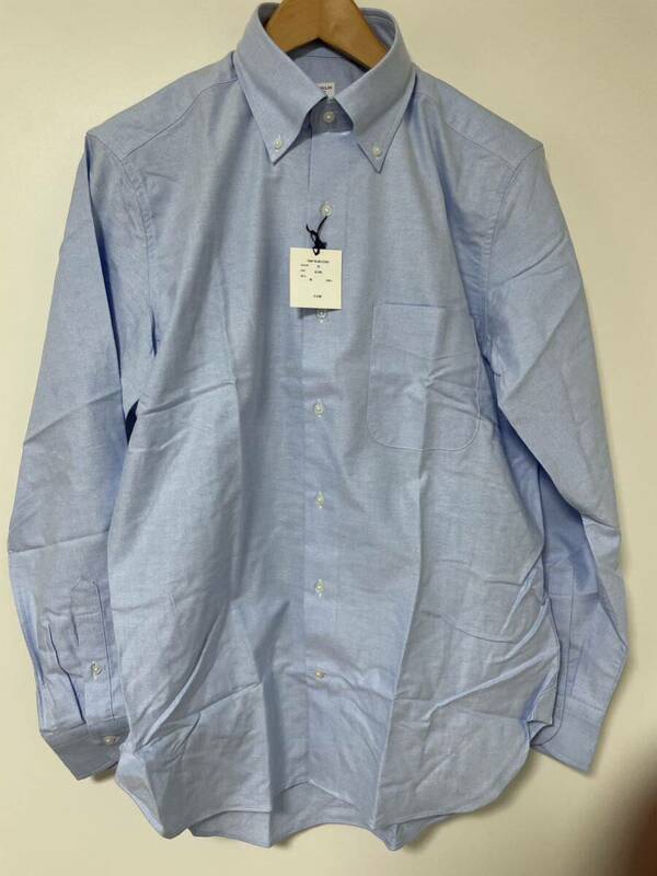 【新品】フランクリンミルズ ボタンダウンシャツ LLサイズ 日本製 サックスブルー オックスフォード生地