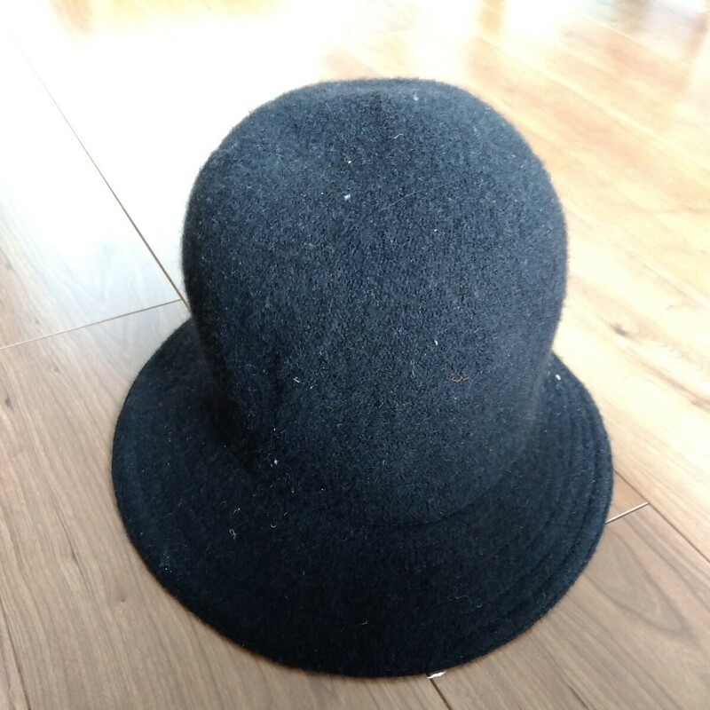 帽子 ハット 黒 ウール ブラックサイズ約58.0cm値段約10000円新品に近い
