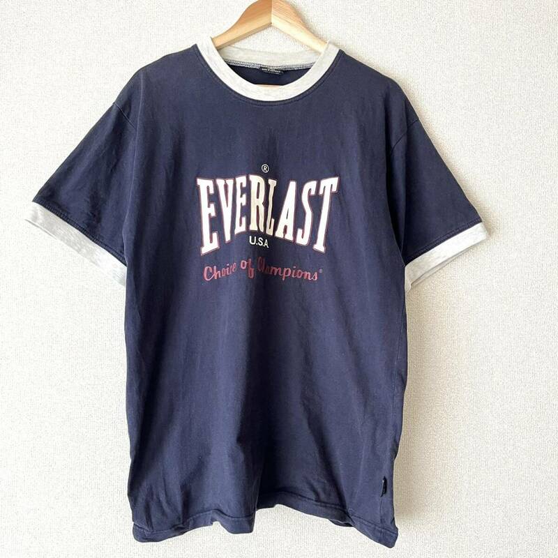 エバーラスト EVERLAST 海外 古着★ヴィンテージ Tシャツ 半袖 オールド クルーネック ビンテージ プリント ロゴ L★オーストラリア製 USA